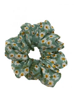 JA-NI Hair Accessories - Hair Scrunchies, The Green Marguerite