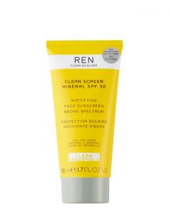 REN Clean Screen Mineral Mattifying Face Sunscreen SPF30, 50 ml.